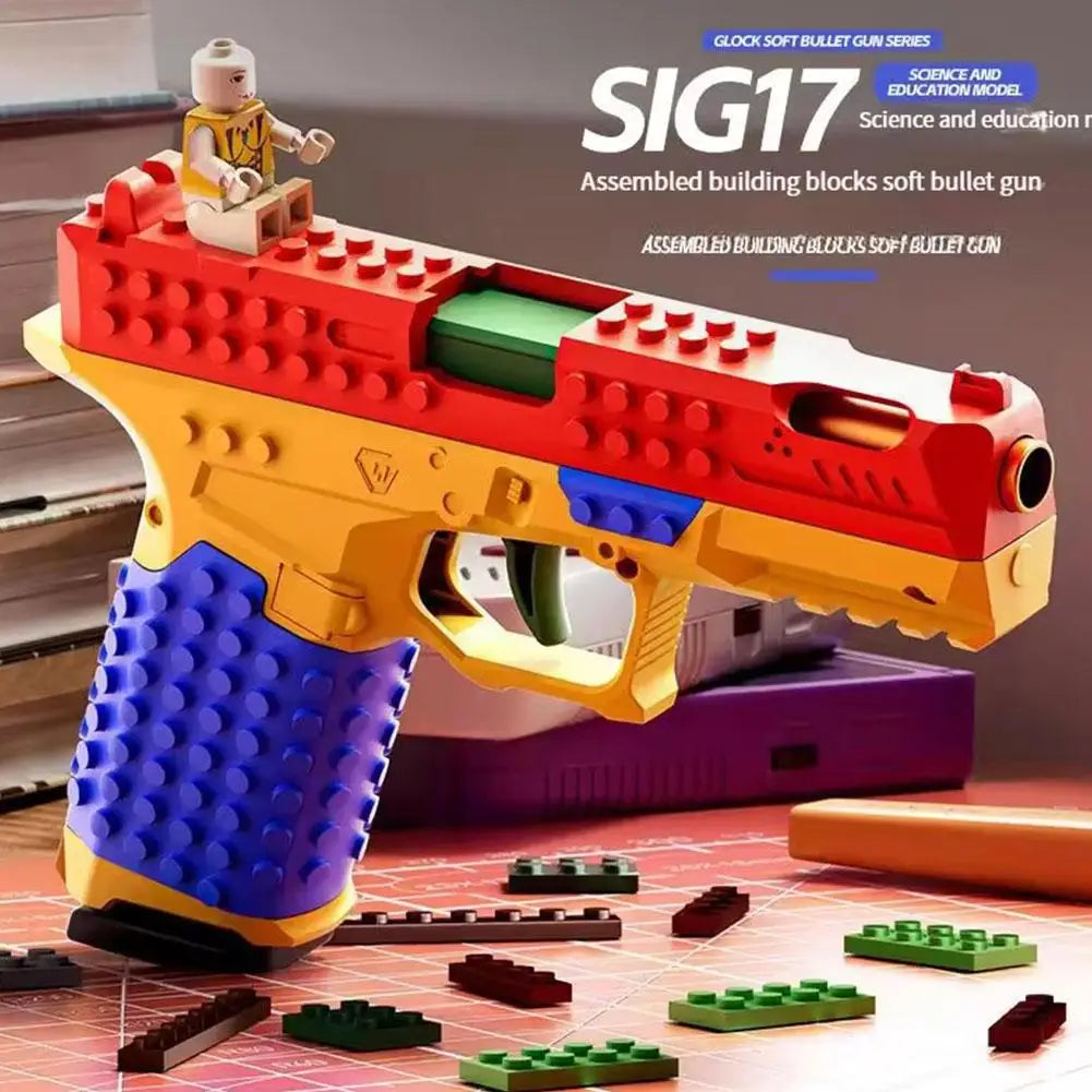 Educational Plastic Shooting Gun Block Puzzle Toy Launchable Weapon Building Blocks and Bricks Beauty Trend Shop