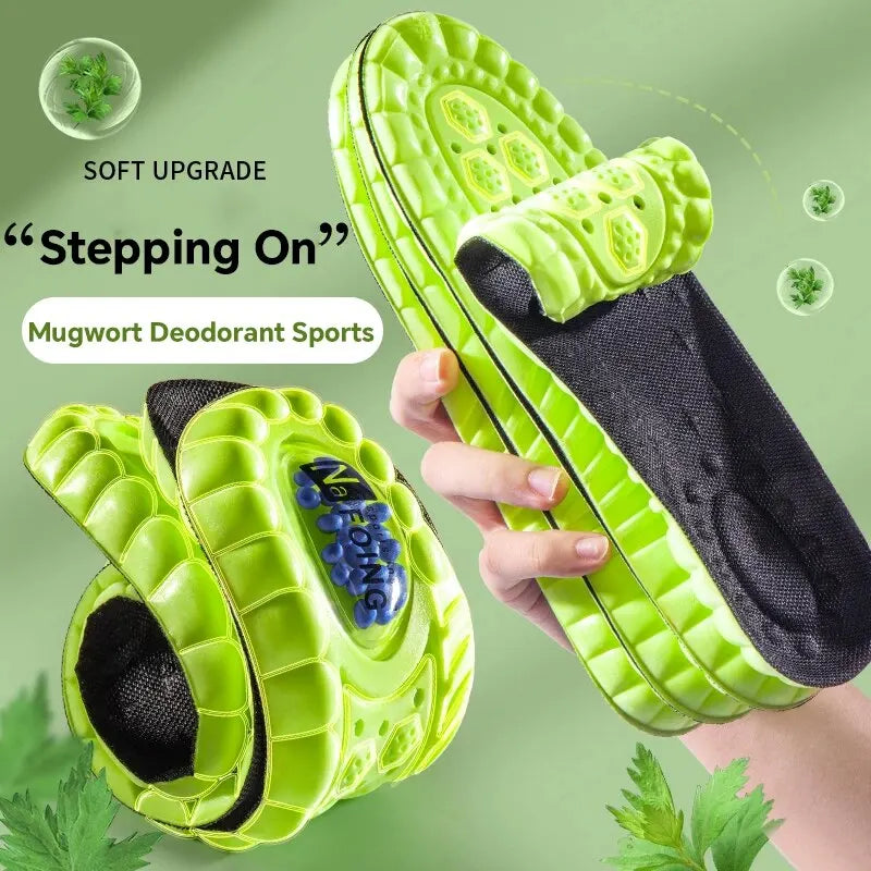 1Pair 4D Cloud Sport Insoles for Shoes PU Air Cushion Sole Soft Shock Absorption Deodorant Breathable Running Orthopedic Insoles Beauty World Shop