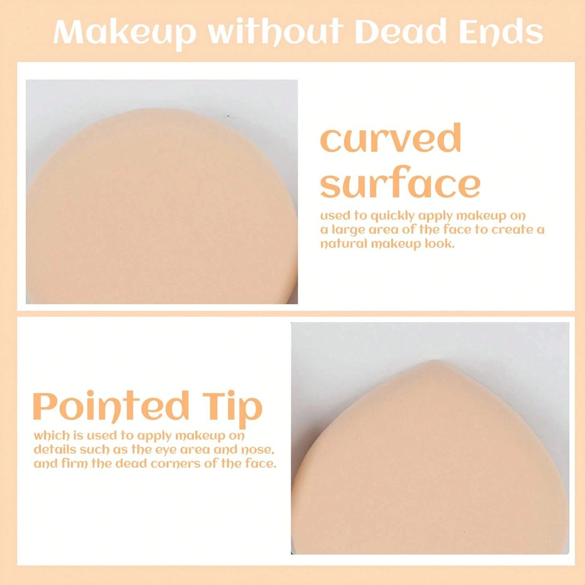 10/20Pcs Large Makeup Sponge, Super Soft Drop Shape Makeup Powder Puffs, Wet Dry Makeup Sponge -Quickly Apply Makeup Beauty World Shop