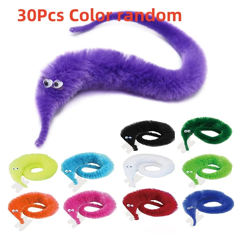 Magic Tricks Twisty Worm Magic Toys Party Favors Fuzzy Worm On A String Christmas Halloween Wizard Strange Trick Toys For Kids Beauty World Shop
