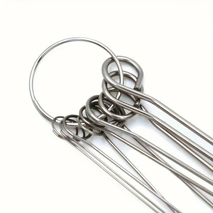 10 Stainless Steel Needle Shower Head Cleaning Brush Set, Suitable for Multi Size Shower Heads,bathroom Accessory Cleaning Tools Beauty World Shop