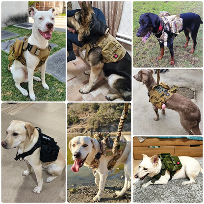Military Large Dog Harness Training Pet Vest for French Bulldog German Shepherd Malinois Tactical Harnesses For Dogs Accessories Beauty World Shop