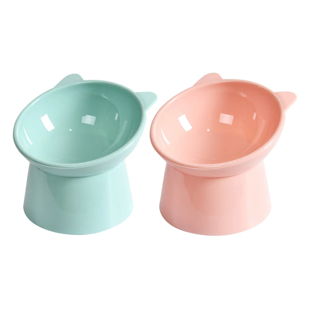 Tilted Cat Food Bowl Elevated Cat Bowl Ergonomic Cat Food Dish Anti Vomiting Plastic Feeding Bowl Non Slip for Flat- Faced Cats Beauty World Shop