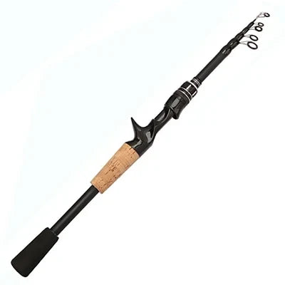 Telescopic Lure Rod 1.5M 1.8M 2.1M 2.4M Carbon Spinning Rod Baitcasting Fishing Pole 8g-25g Wooden Handle Casting Fishing Tackle Beauty Trend Shop