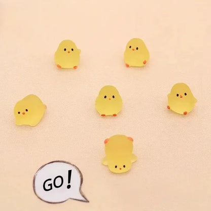A pack of 20 cute yellow fat chicken desktop ornaments, kindergarten gifts, small gifts, resin decorative mini ducks Beauty World Shop