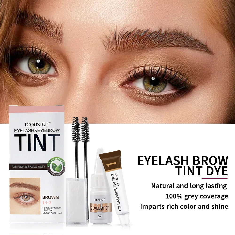 ICONSIGN Eyelash Eyebrow Dye Tint Kit Brow Enhancer Mascara Lift Tinting Tattoo Eyes Makeup Tools Beauty World Shop