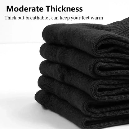 Men's Mid-Calf Cotton Socks 10/5/3 Pairs | Soft Breathable All-Season Crew Socks Solid Color for Daily Work, Sports &Casual Wear Beauty World Shop