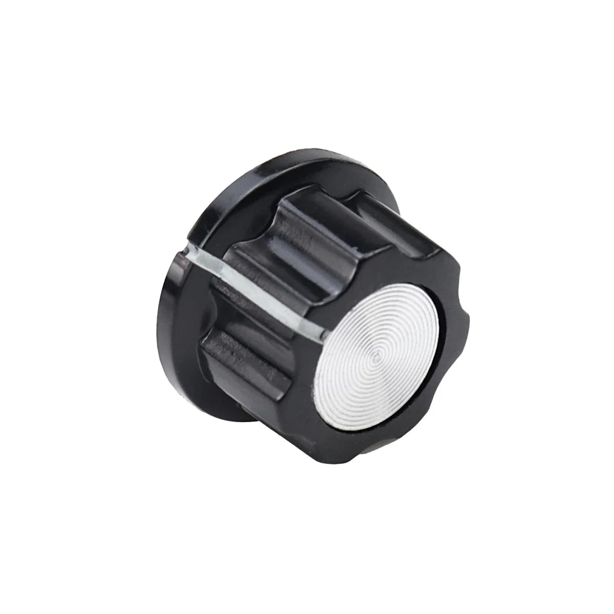 Miwayer 10Pcs Potentiometer Volume Control Knob Silver Tone Top 1/4"Shaft w/Set Screw /for Guitar Effect Sound Pedal Replacement Beauty World Shop