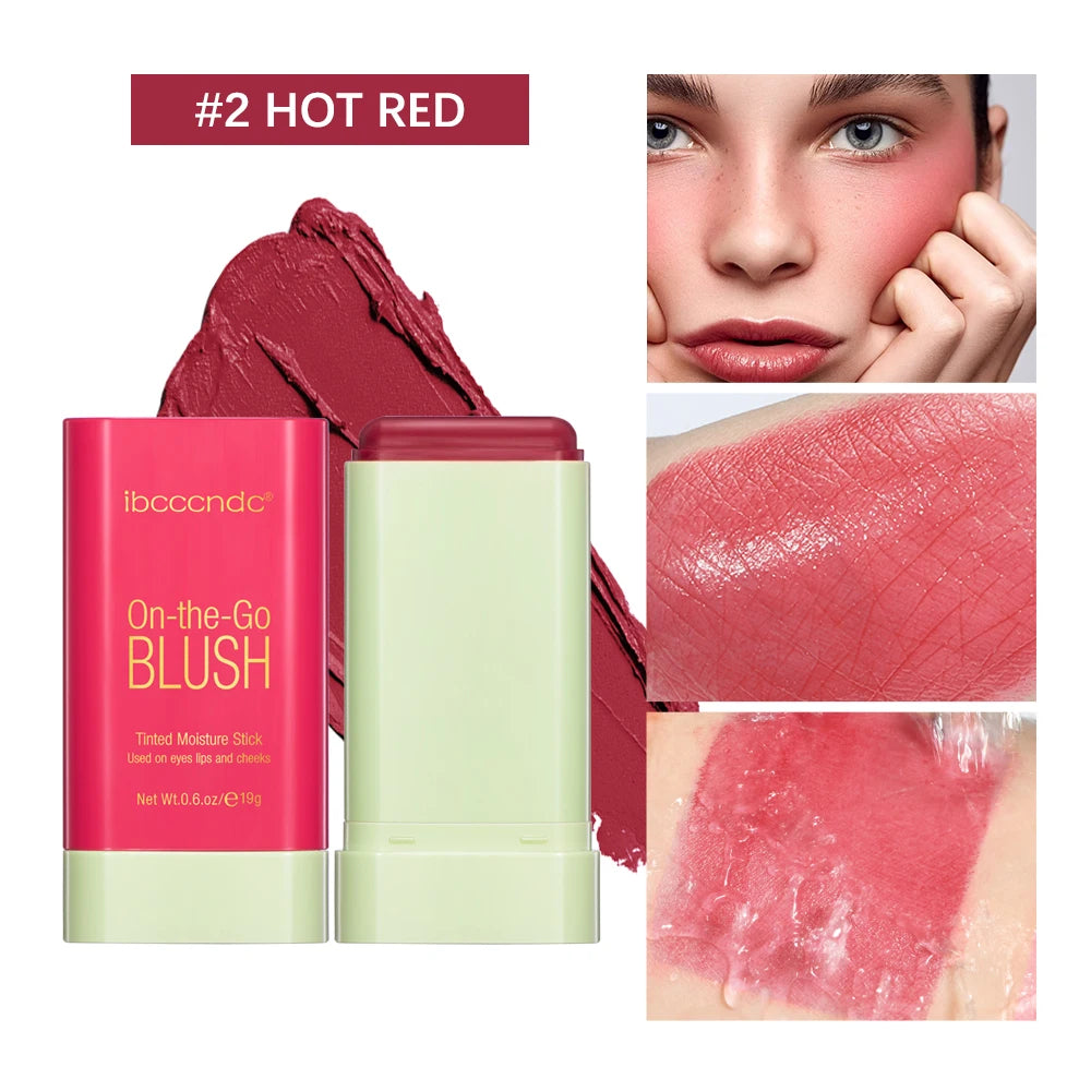 Make Up Functional Blush Stick Easy Color Rouge Blusher Cream Waterproof High Color Rendering Brightening Skin Tone Hot Beauty World Shop