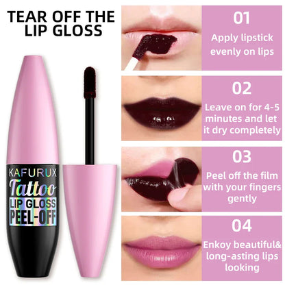 7 Colors Blading Lip Gloss Peel Long Lasting Waterproof Liquid Lipstick Pink Lip Glaze Transfer Resistant Lip Tint Makeup Gifts Beauty Trend Shop