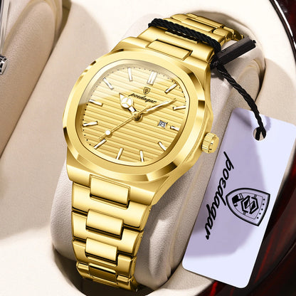 POEDAGAR Trendy Women’s Wristwatch Stainless Steel Date Quartz Ladies Watch Waterproof Luminous Original Watches For Woman Reloj Beauty World Shop