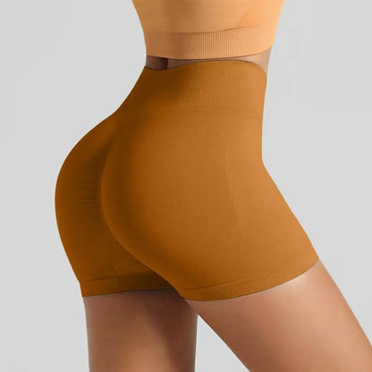 women's high-waisted hip-enhancing sport shorts, with waist shaping, slimming effect, quick-drying hip, three-point fit leggings Beauty World Shop