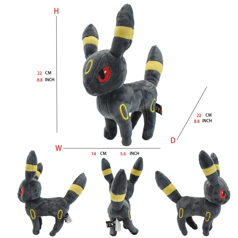 Eevee Evolution Sylveon Flareon Jolteon Umbreon Vaporeon Pikachu Stuffed Animal Soft Dolls Kids Baby Gift Beauty World Shop