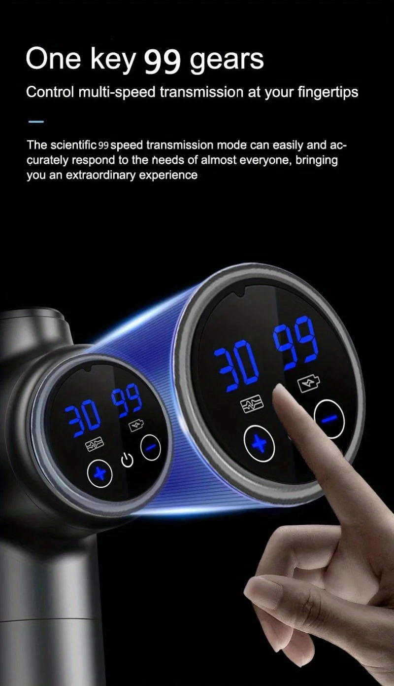 99 Speed Professional Muscle Massage Gun Massager Massager for Neck and Back Massage Instrument Dropshipping Fitness Equipment Beauty World Shop