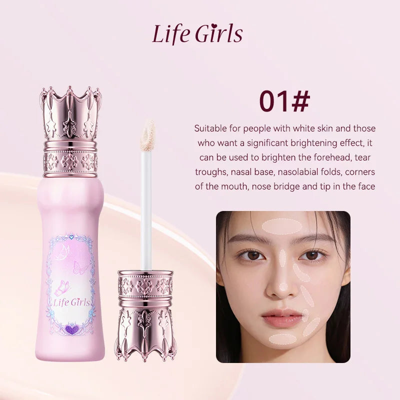 Hua Yin Ji Brightening Concealer, a fair-skinned girl's tender pink look, natural nude makeup, and a natural look,flowers Beauty Trend Shop