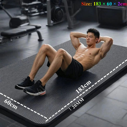 20MM 183×60cmThick Yoga Mats Anti-slip Sport Fitness Mat Blanket for Exercise Yoga and Pilates Gymnastics Mat Fitness Equipment Beauty World Shop