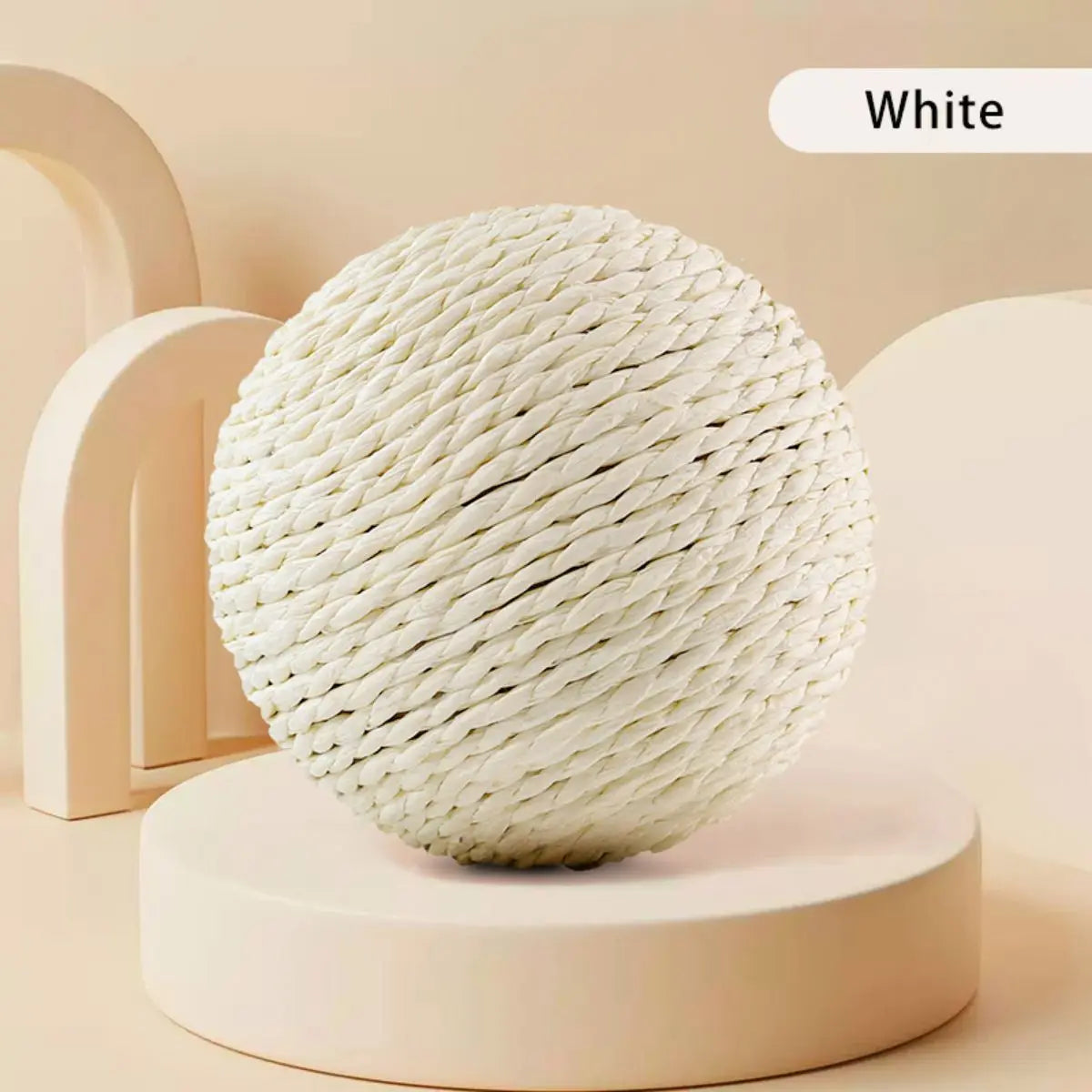 10CM Interactive Sisal Cat Scratching Ball Toy For Kitten Teeth Cleaning Anti Bite Cat Ball Sounding Toy Pet Supplies Beauty World Shop