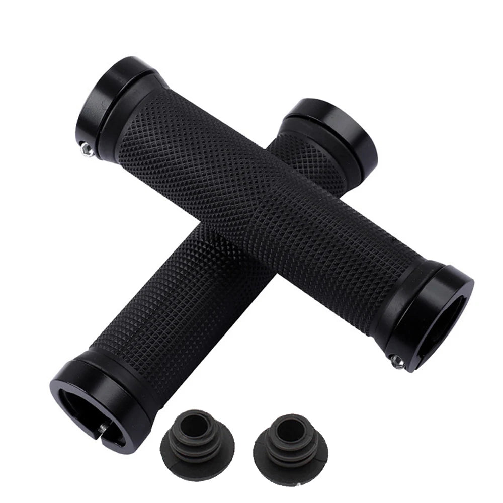 Anti Slip BMX Bicycle Grips MTB Rubber Bilateral Lock Cycling Bikes Handlebar Grips Cycling Handlebar Sleeve Bike Accessories Beauty World Shop