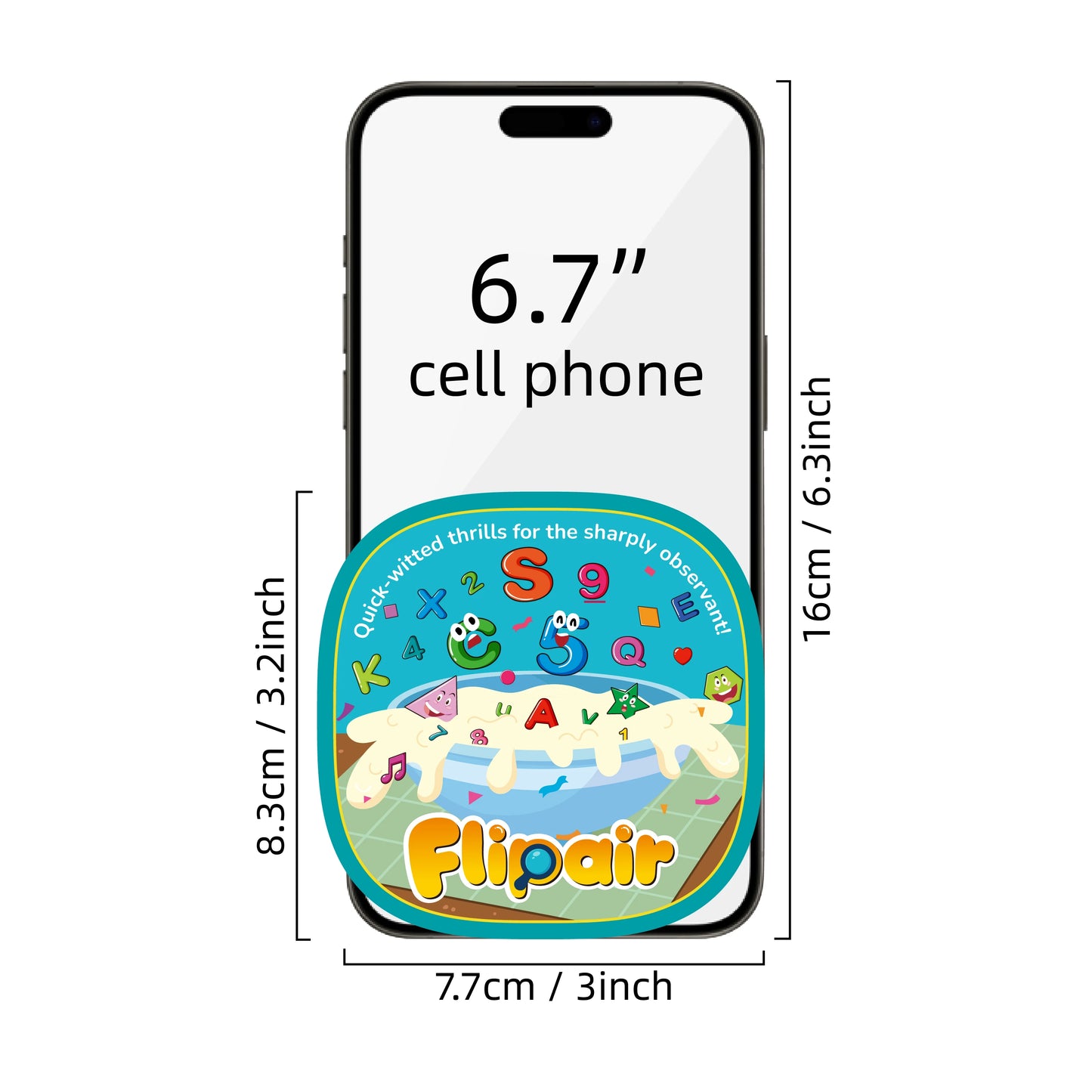 Flipair Number & Shape Matching Card Game, Fun Visual Perception Game for Family, School, Parties & Travel Beauty World Shop