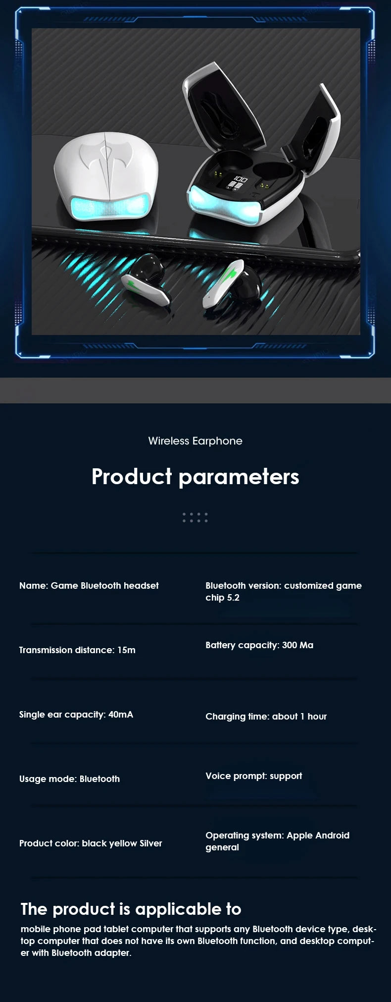 Bluetooth Earphones With Low Latency High Quality Gaming Long Battery Life Music Wireless Bluetooth Outdoor Sports Earphones Beauty World Shop