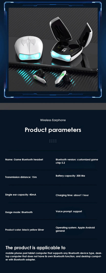 Bluetooth Earphones With Low Latency High Quality Gaming Long Battery Life Music Wireless Bluetooth Outdoor Sports Earphones Beauty World Shop