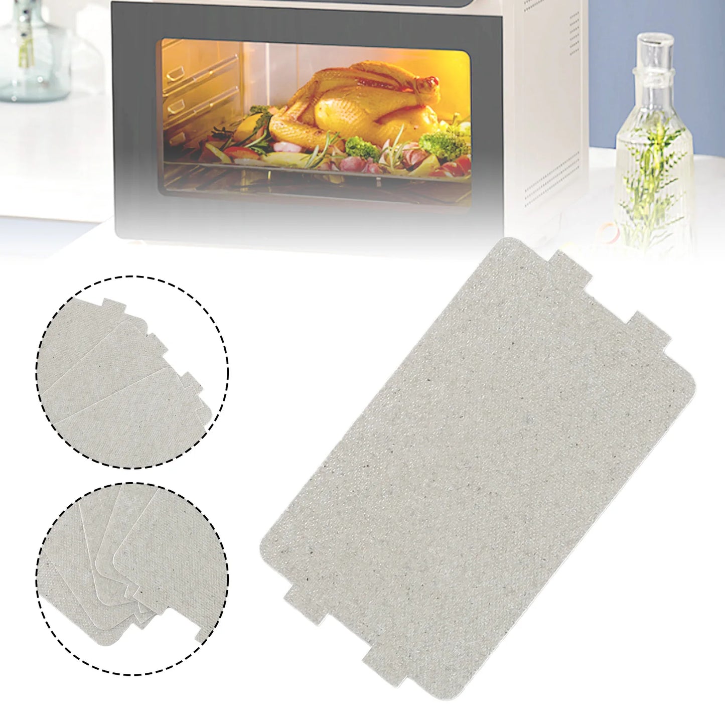 5pcs Universal Microwave Oven Mica Sheet Kitchen Accessories Wave Guide Waveguide Cover Sheet Plates 11.6 X 6.5cm Beauty World Shop