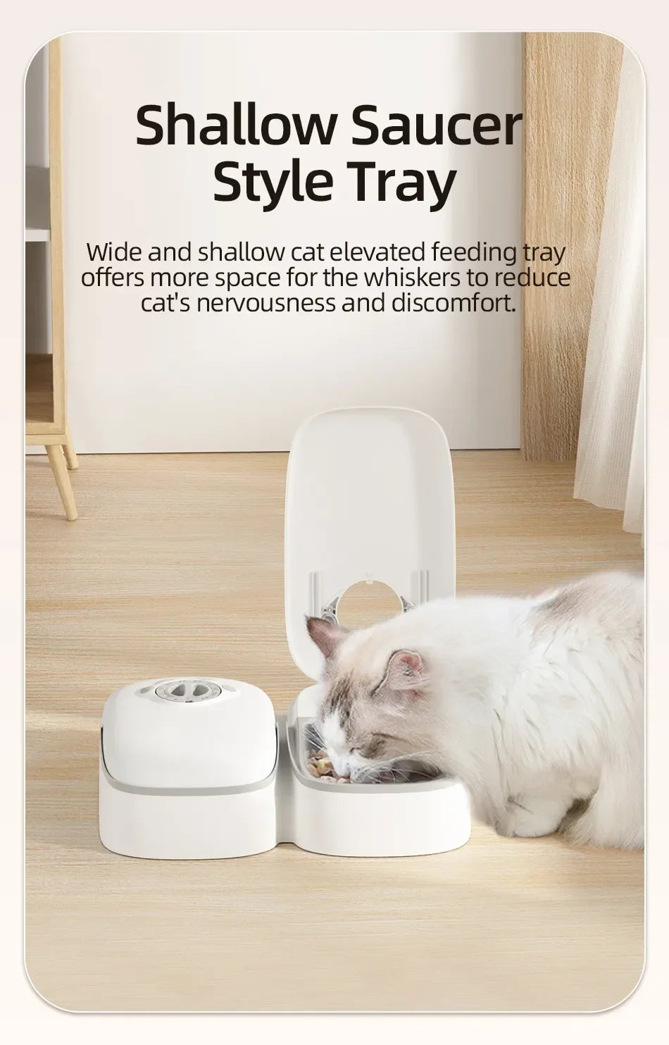 2 Meals Timed Automatic Dog Feeder Dual Bowls Smart Cat Food Dispenser Wet Dry Pet Food Dispenser Pet Feeder Cat Accessories