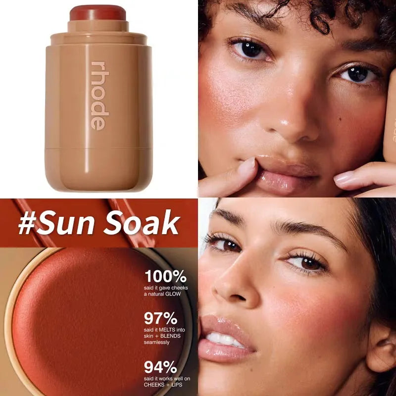 Brand skin Balm Jelly Bean Lip Gloss Spicy Marg Juice Box Pocket Blush Stick Non-fading Waterproof Blusher Moisturizing Lipstick Beauty World Shop