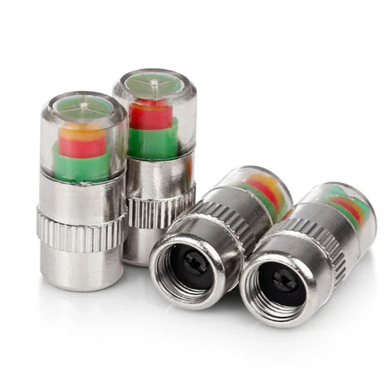 NEW 4pcs Car Tire Pressure Indicator Gauge Alert Monitoring Valve Cap Sensor External Detection Beauty World Shop