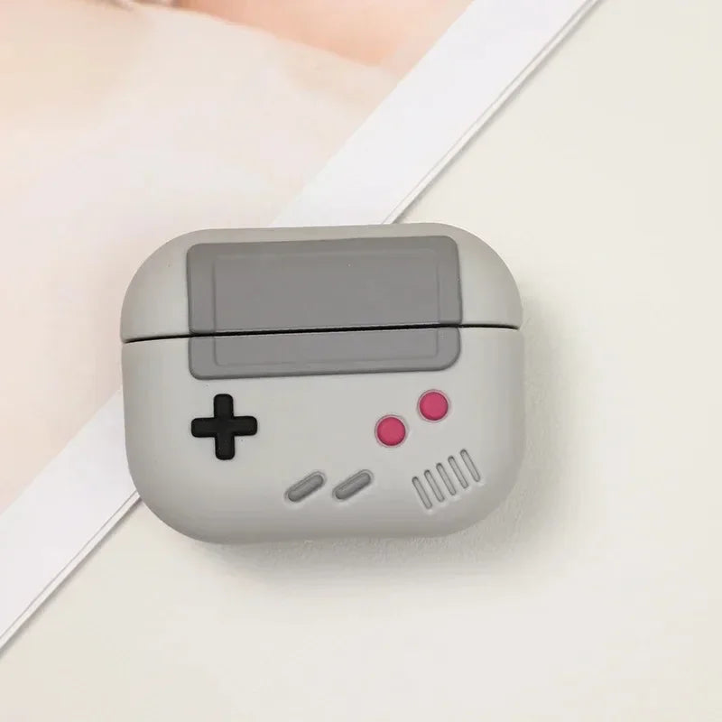 Fashion Classic Retro Game Console Earphone Case For Airpods 4 1 2 3 Pro For AirPods Pro2 Generation Gameboy Silicone Headpho