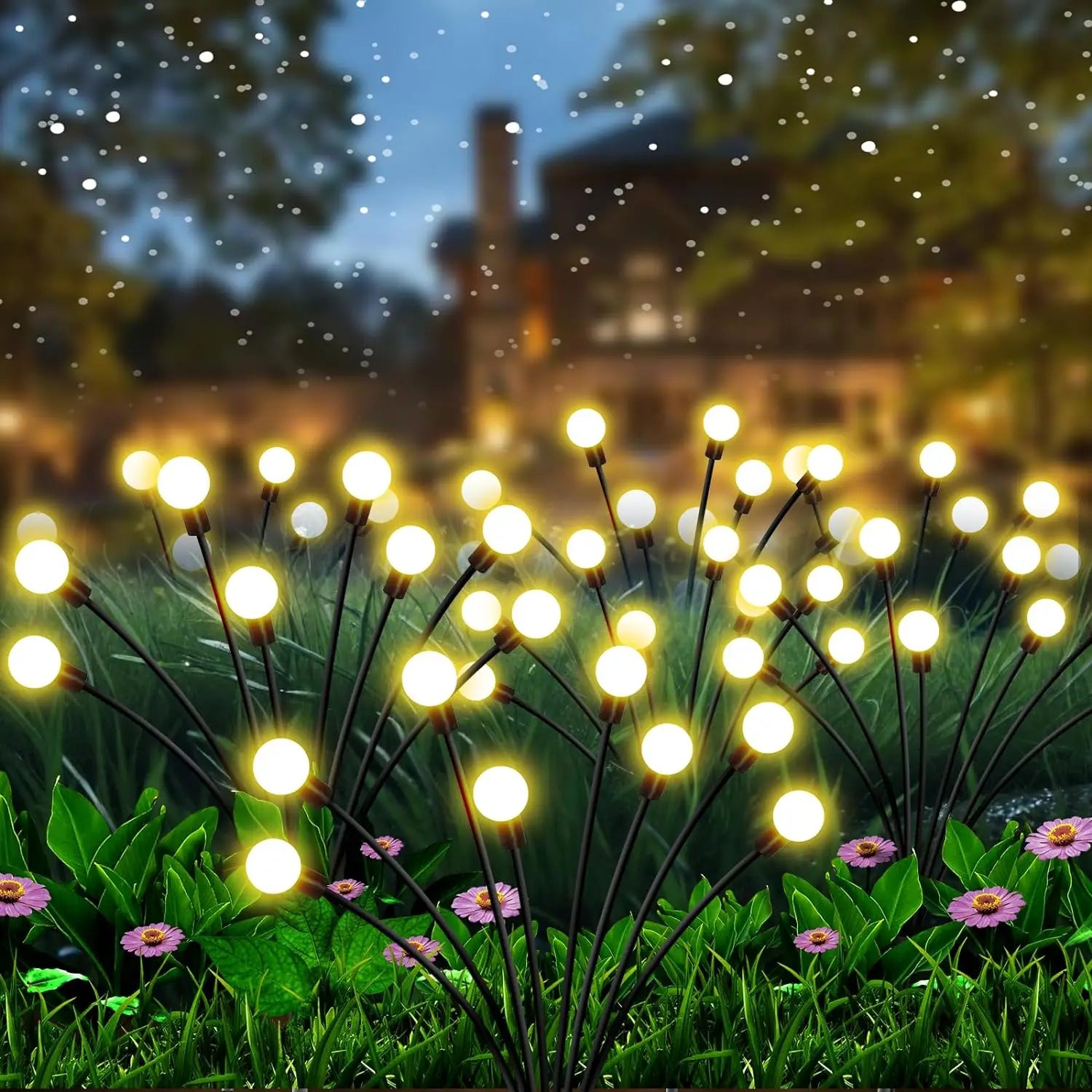 Garden Lights-New Upgraded Solar Powered Firefly Lights Outdoor Waterproof Vibran Garden Lights for Decorationi Beauty World Shop