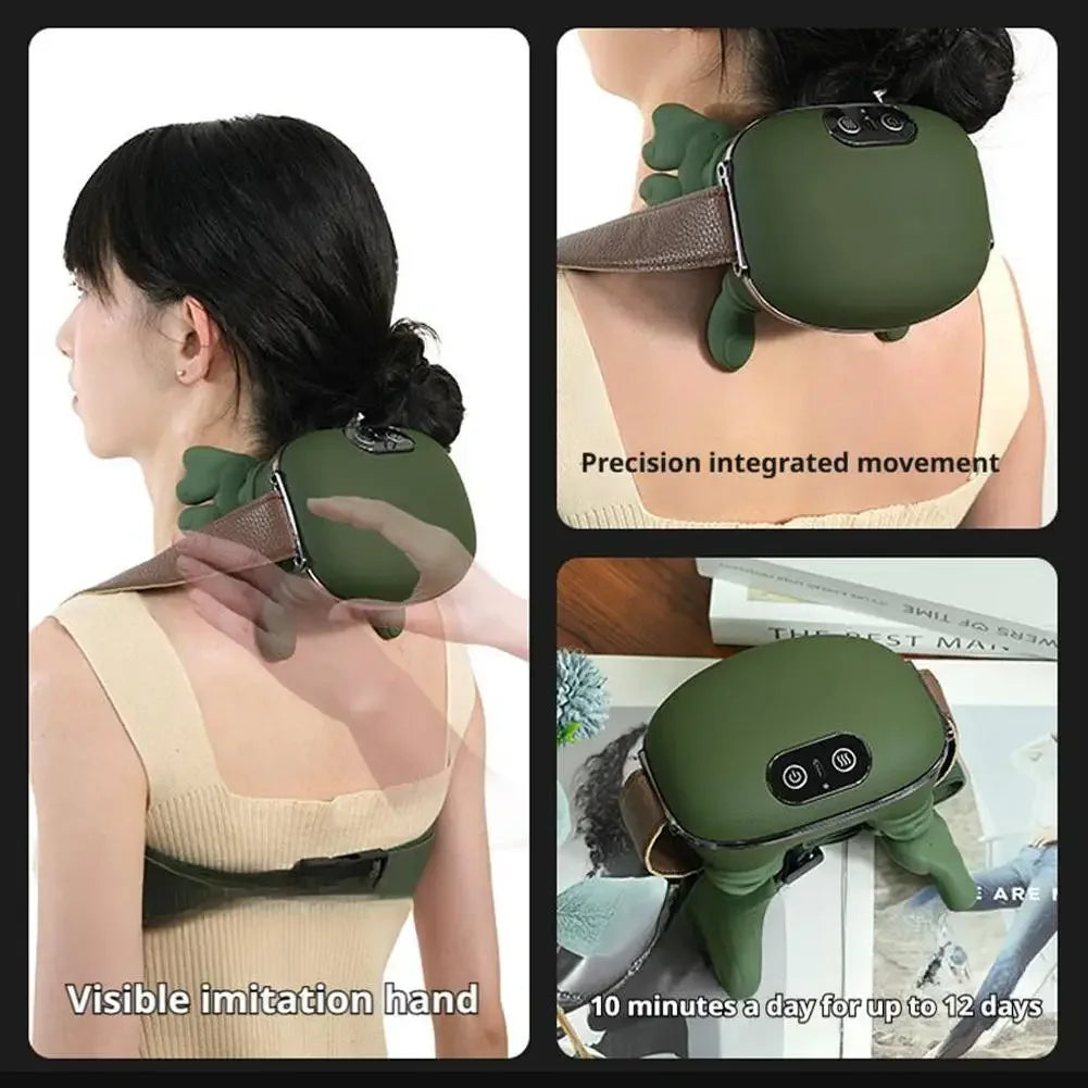 3-Level Modes Bionic Neck Shoulder Massager Back Massagers Electric Kneading Muscles Massage Pillow Relax Neck Waist Leg Body