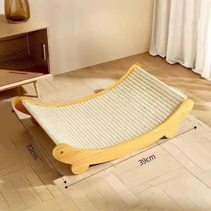 Wooden Cat Scratching Pads Multifuction Cats Sleeping Bed Detachable Wear-resistant Cat Scratch Board Kitten Grinding Cats Toys Beauty World Shop