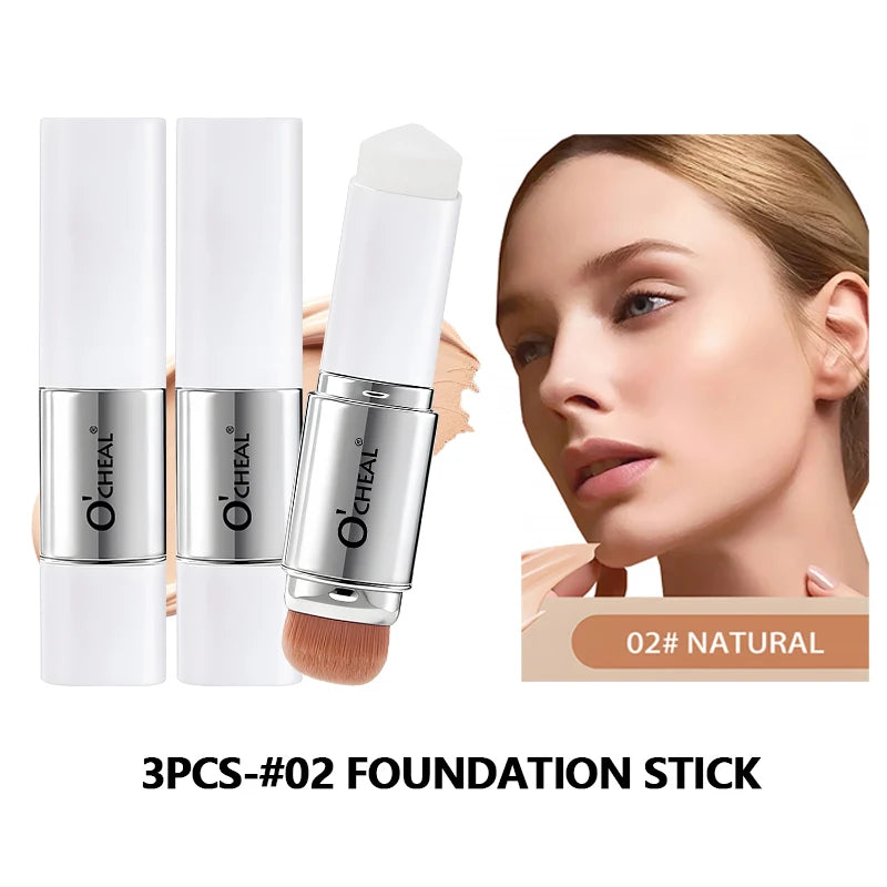 O'CHEAL Temperature Changing Foundation Stick Facial Coverage Blemishes Pores Double-Headed Face Matte Makeup Foundation Cream Beauty World Shop