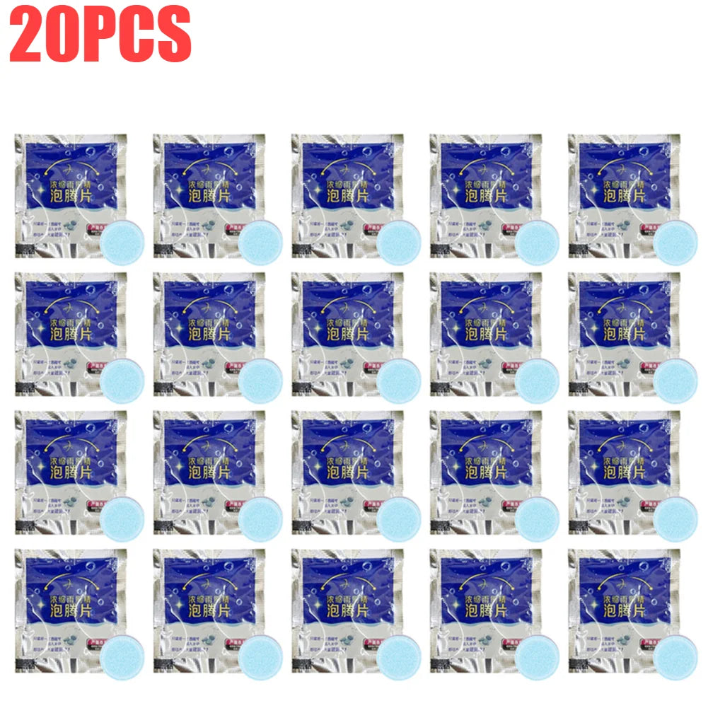 200-10pcs Solid Cleaner Car Windscreen Cleaner Effervescent Tablet Auto Wiper Glass Solid Cleaning Concentrated TabletsDetergent Beauty World Shop
