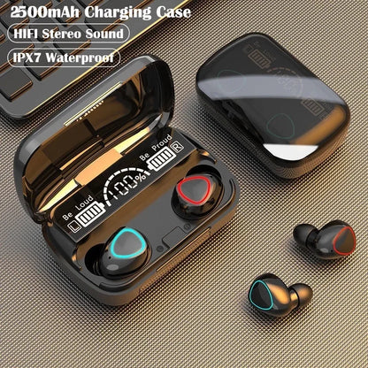 M10 TWS Wireless Headphones: Bluetooth Connection, Charging Box, 9D Stereo, Sports Waterproof Earbuds + Microphone Beauty World Shop