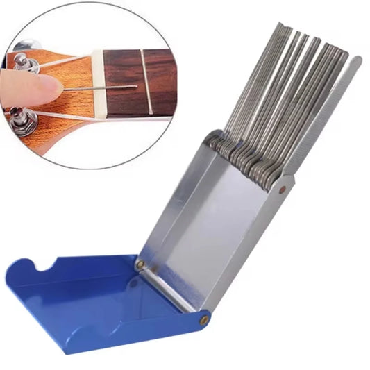 Miwayer Guitar Nut Saddle Polishing Grinding Guitar Files DIY Slotting File Kits Guitar File Kit Set Dual Cutting Luthier Tool Beauty World Shop