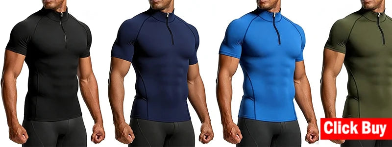 2026 Compression T Shirt Men Summer Sportswear Running T-shirt Elastic Quick Dry Sport Tops Tee Athletic Gym Workout Shirts Men Beauty World Shop