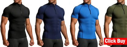 2026 Compression T Shirt Men Summer Sportswear Running T-shirt Elastic Quick Dry Sport Tops Tee Athletic Gym Workout Shirts Men Beauty World Shop