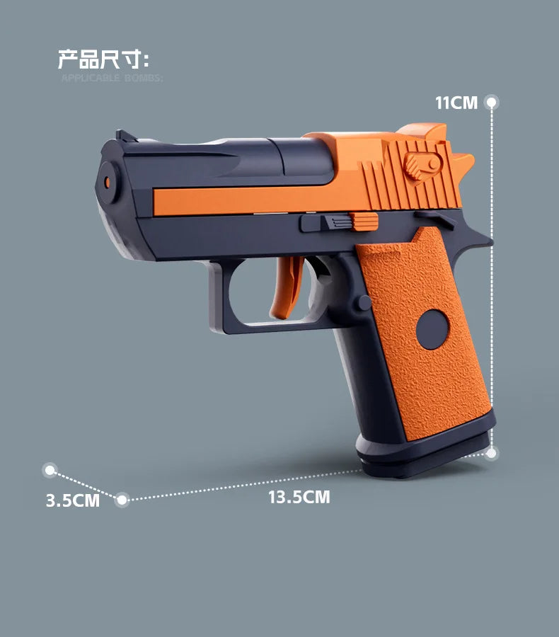 Hot Mini Desert Eagle Mechanical Continuous Firing Water Gun Small Pistol Summer Outdoor Beach Poor Toy Shoot Water Gun for Kids Beauty World Shop