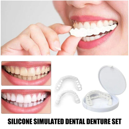 Teeth Veneers Whitening Dentures Braces Temporary False Teeth Cover Perfect Smile Comfortable Fit Denture Kit