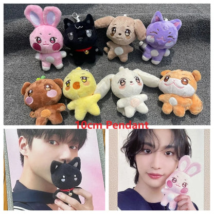 10CM Pop-up Store Doll Keychain ANITEEZ Cartoon Cute Plush Pendant Keyring Bag Accessories Kpop Yunho Yeosang Fans Gifts Beauty World Shop