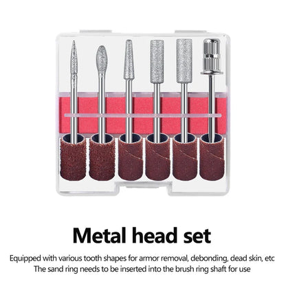 Professional 6-in-1 Electric Nail Drill Set - Nail File Pen for Filing, Polishing & Exfoliating