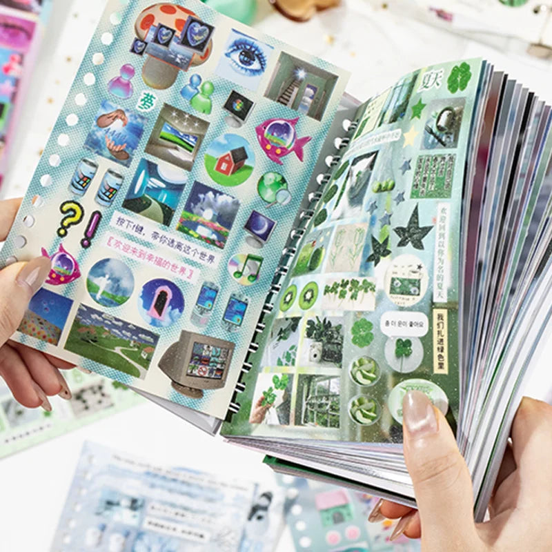 2Style 30 pieces/bag Time Reshaping Cut Film Coil Sticker Book Handbook Material Sticker DIY Photo Frame Scrapbook Notebook Cup Beauty World Shop