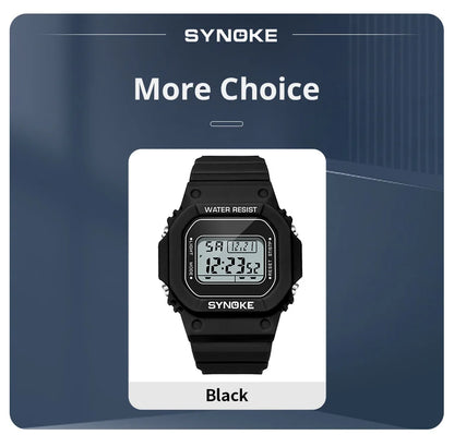 SYNOKE Outdoor Military Digital Watch For Men Fashion Retro Men Watch Sports Waterproof Men Watch Multifunctional Luminous Beauty World Shop