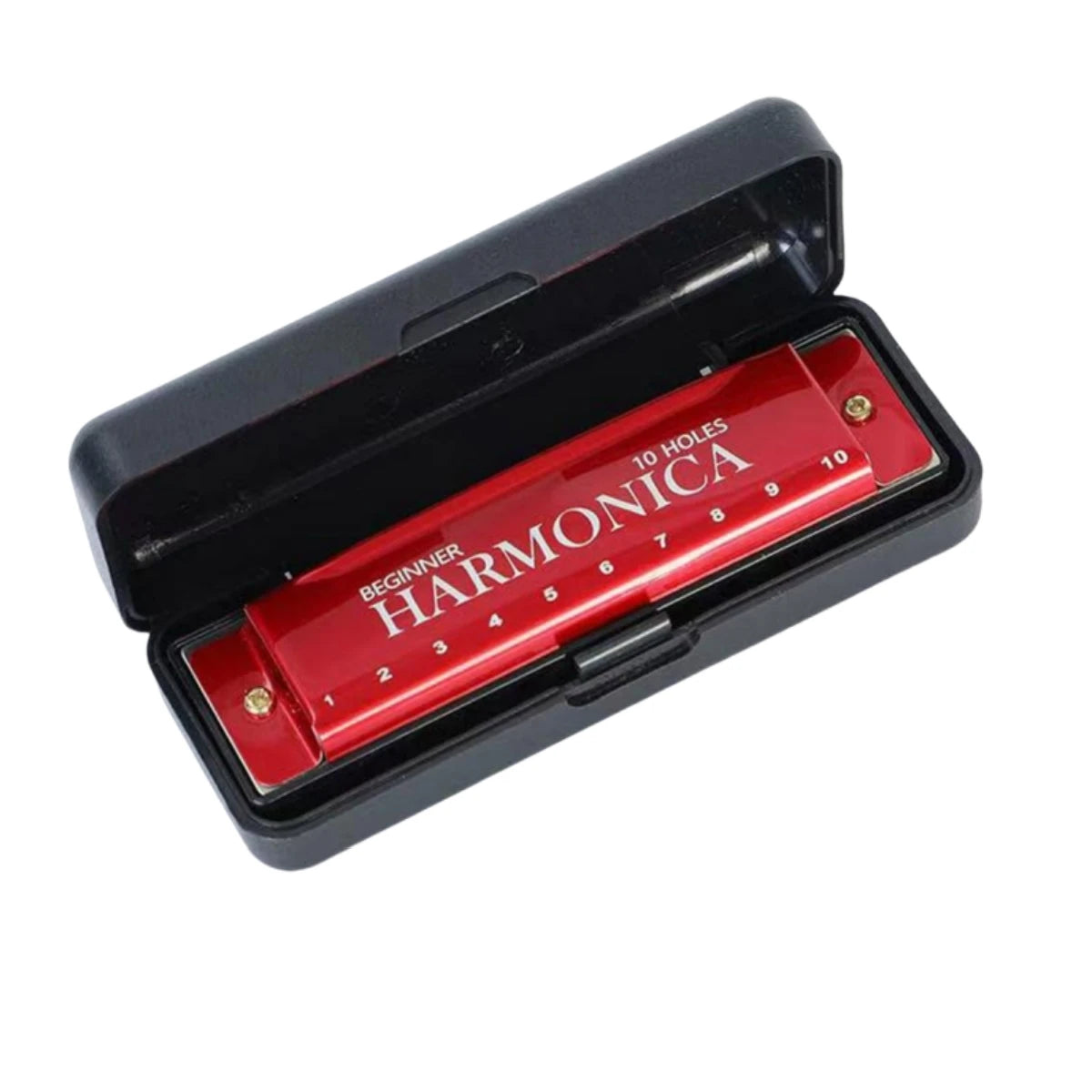 Miwayer 10 Holes Harmonica Key of C ,  Colorful Metal Shell  with Case for Beginner Students Kids Gift with Case Beauty World Shop