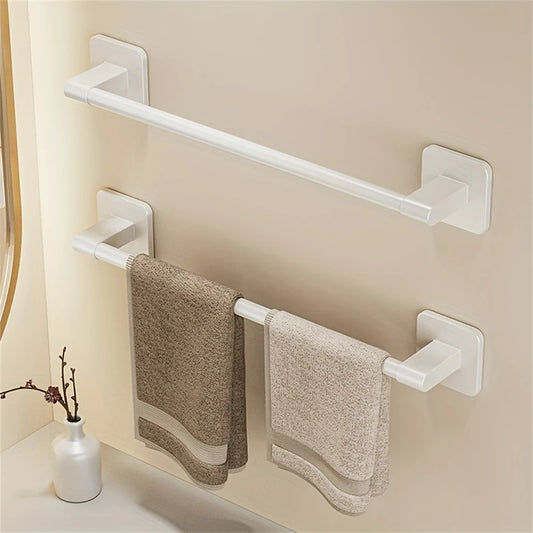 1 Piece Of Bathroom Facilities White Non-Perforated Wall-Mounted Bathroom Towel Bar Size 40-60cm Storage Rack Towel Rack Beauty World Shop