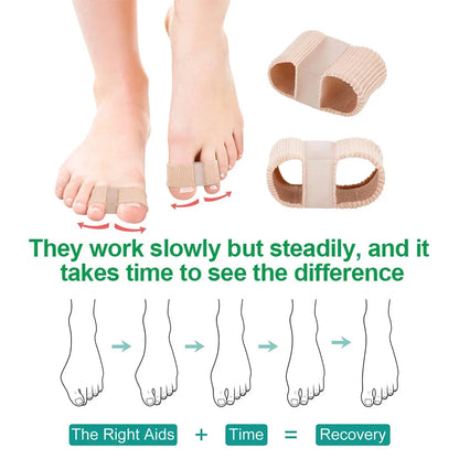 Gel Bunion Toe Separator W/Fabric Lining for Big Toe,Silicone Toe Spacers Breathable Toe Corrector Protector for Overlapping Toe Beauty Trend Shop