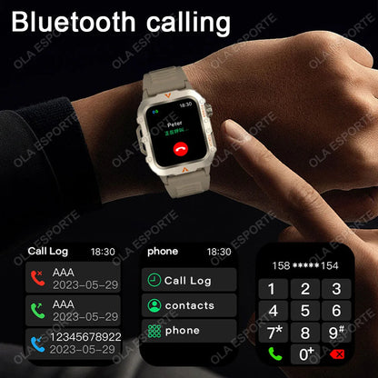 New Military GPS Smart Watch Men Flashlight Compass Waterproof Outdoor Sports Tracker Bluetooth Calls Smartwatch For Android IOS