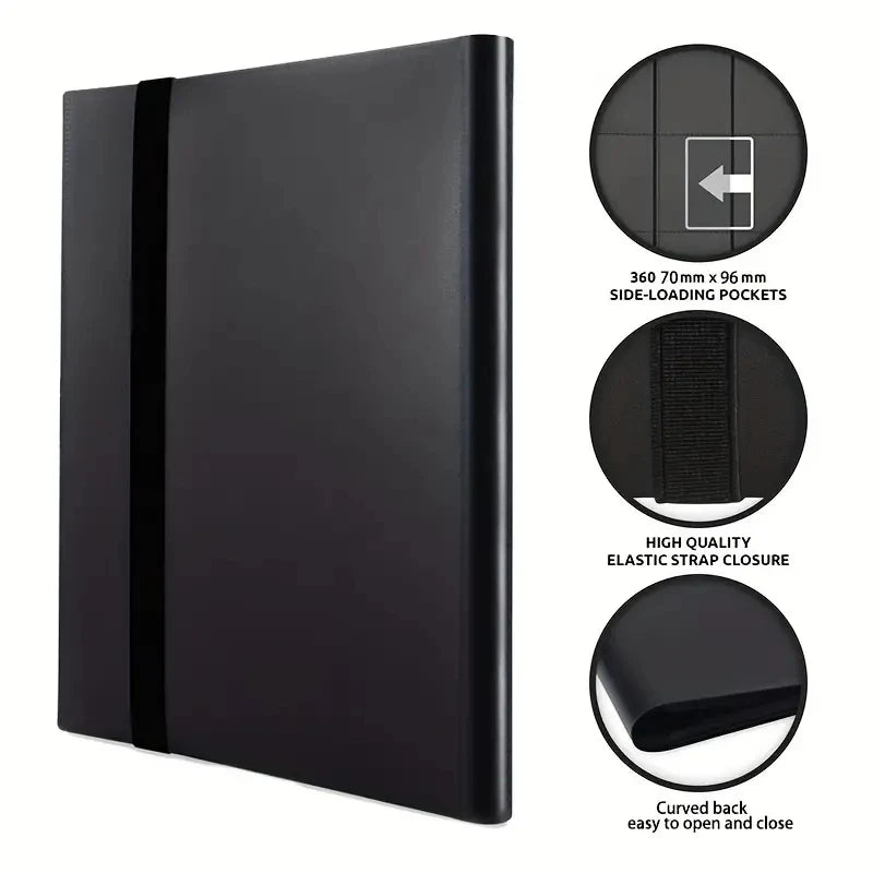 Premium 9-Pocket Trading Card Binder - Holds 360 Cards - Durable PP Cover - Ideal for Basketball, Baseball, and Sports Cards Beauty World Shop